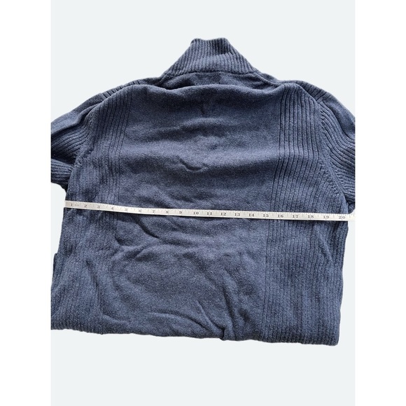 Calvin Klein Men's Blue 1/4 Zip Pullover Sweater - Large - Picture 6 of 7